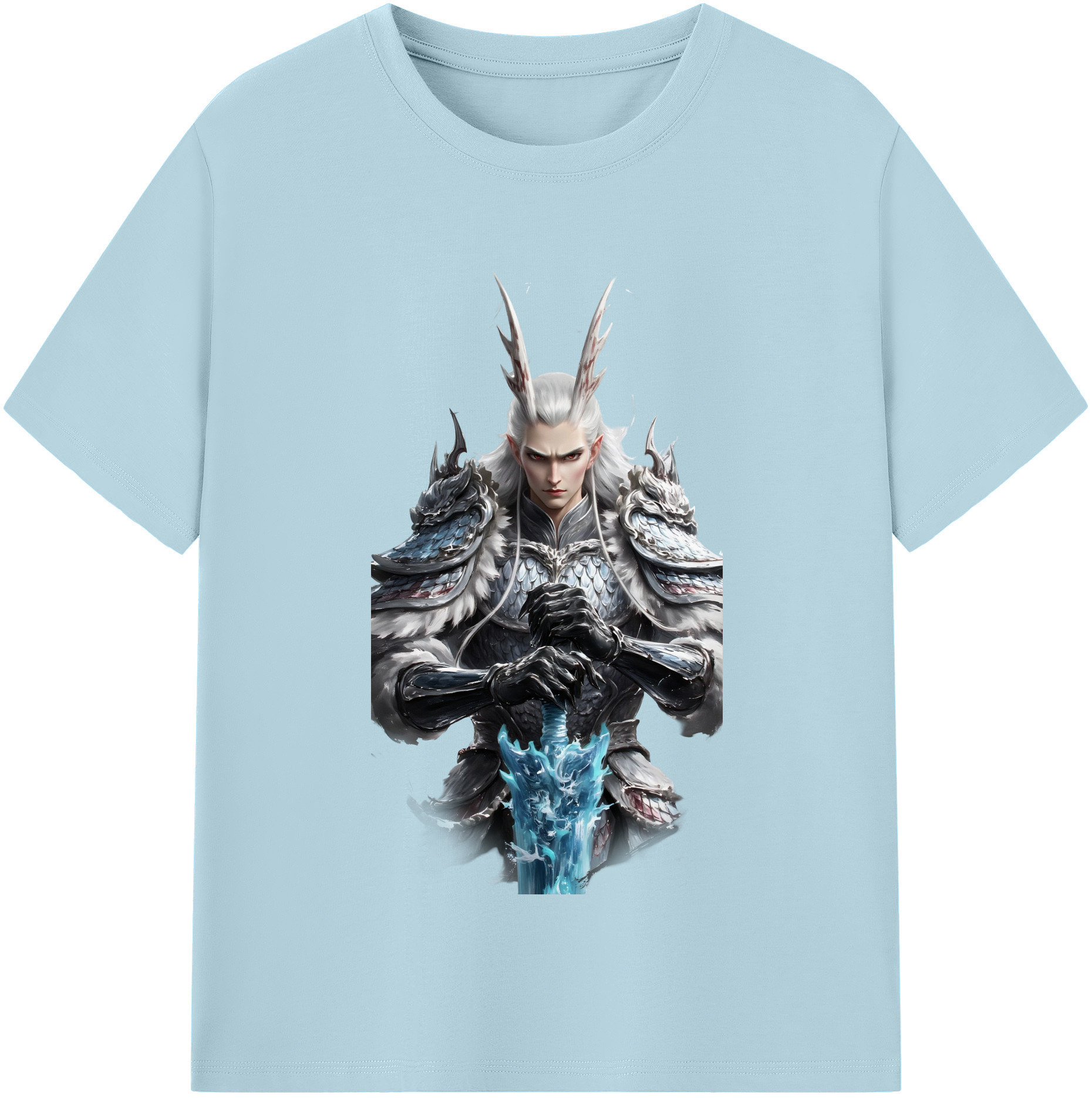 （画像用） Ne Zha 2 ナタ 魔童の大暴れ 綿100％半袖Tシャツ（フロントプリント）